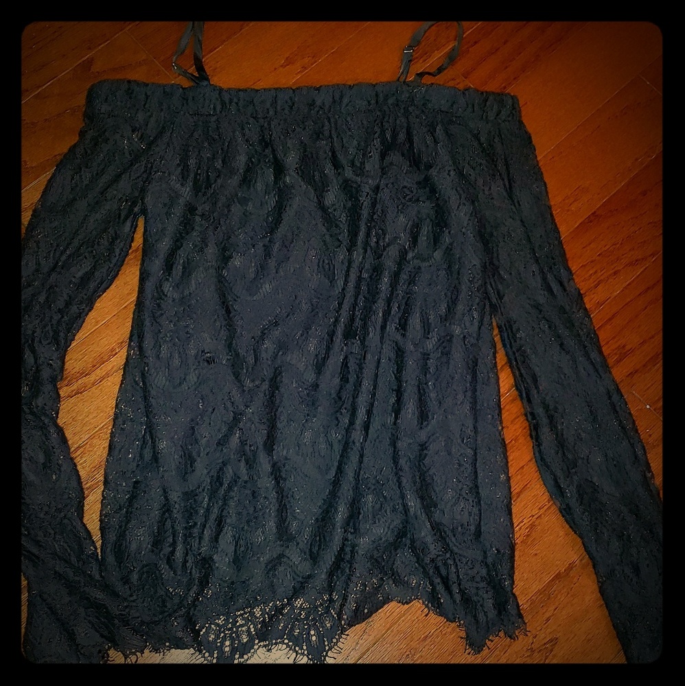 Sexy over the shoulder long sleeve